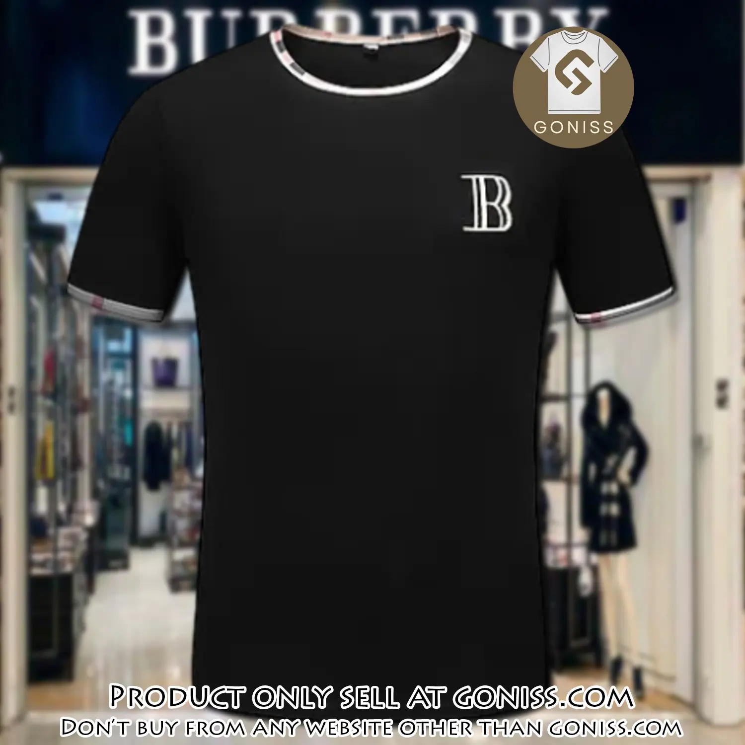 Burberry black luxury brand unisex tshirt outfit for men women gn0414823